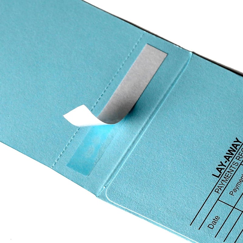 Jsfelye Jewelry Repair Envelopes 3-Part Tear-Off Light Blue Receipt Numbered in Consecutive Order - Image 4